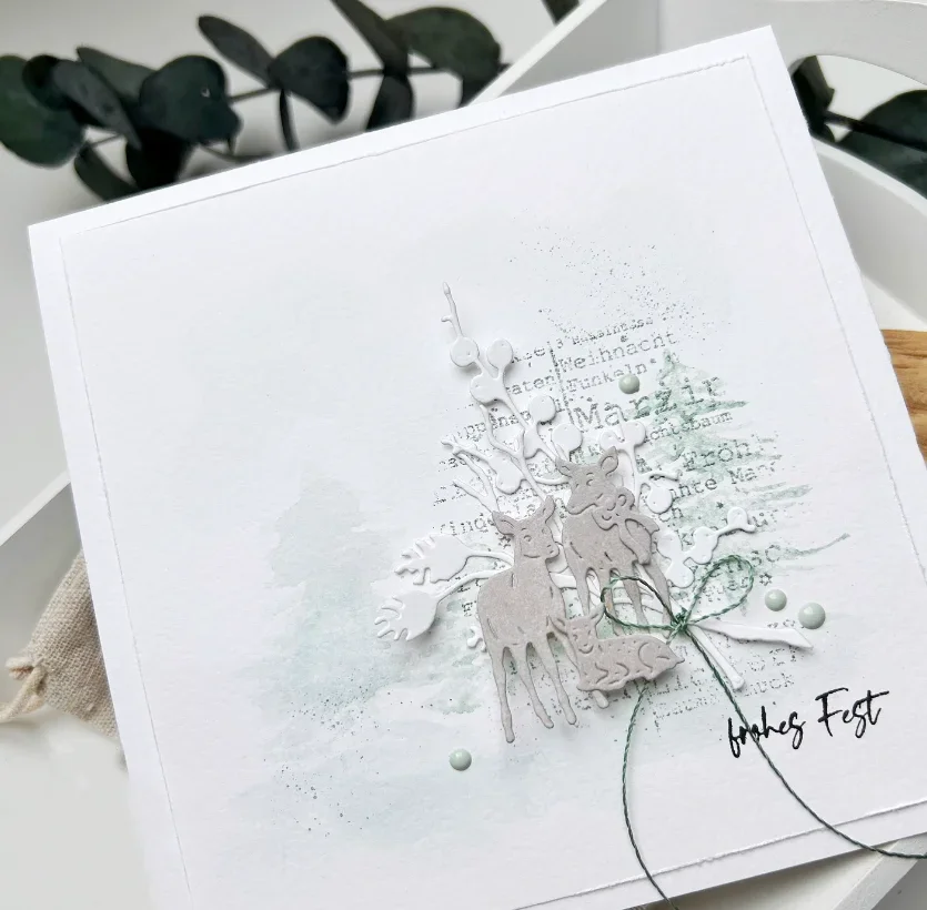 قوالب تقطيع معدنية حرفية من Mmao قالب تزيين غزال قصاصات ورقية كرافت قالب سكين شفرة استنسل لكمة