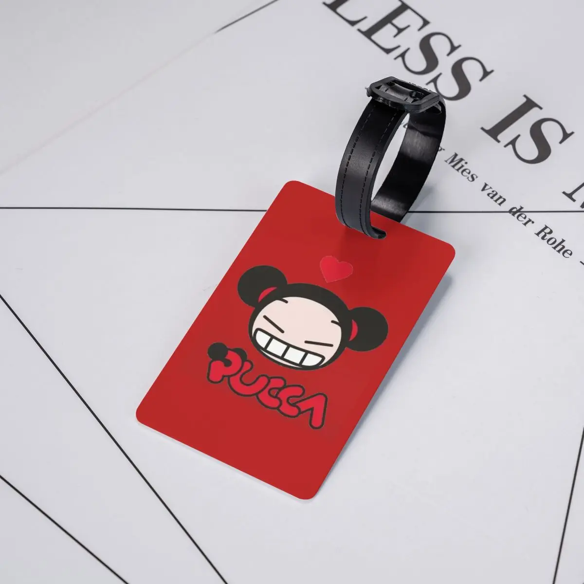

Pucca Anime Luggage Tags Suitcase Accessories Travel Baggage Boarding Tag Label Holder ID Name Address