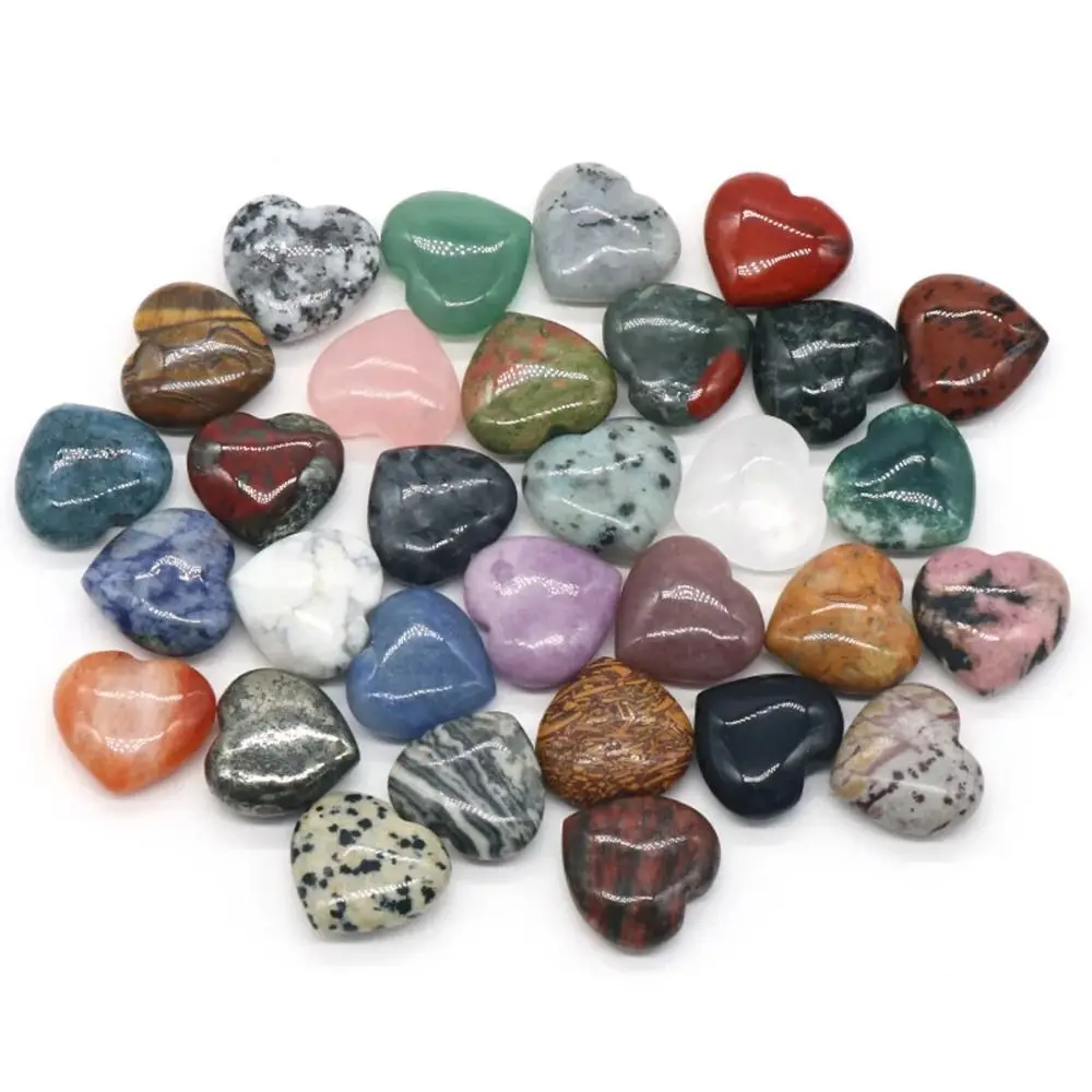 

Heart Shape LOVE 20MM Natural Crystal Amethyst Agate Irregular Mineral Healing Stone Gravel Specimen Home Decoration