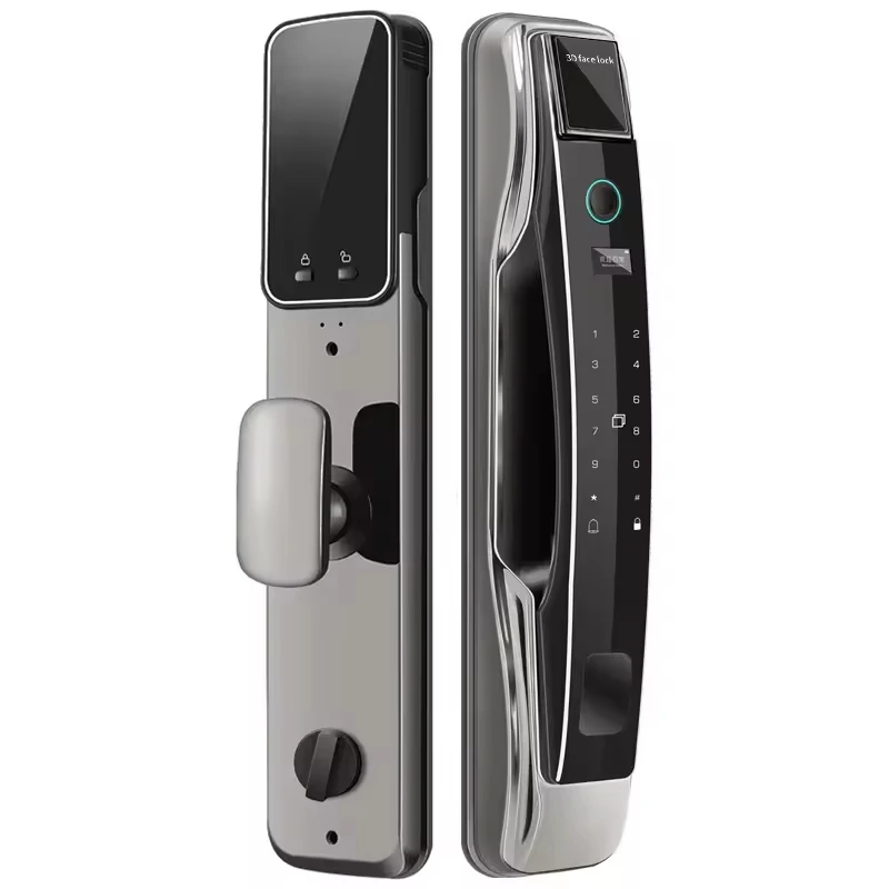 WiFi Video Visual Intercom Smart Lock Electronic Face Recognition & Fingerprint Multilingual Voice Electronic Lock Camera Screen