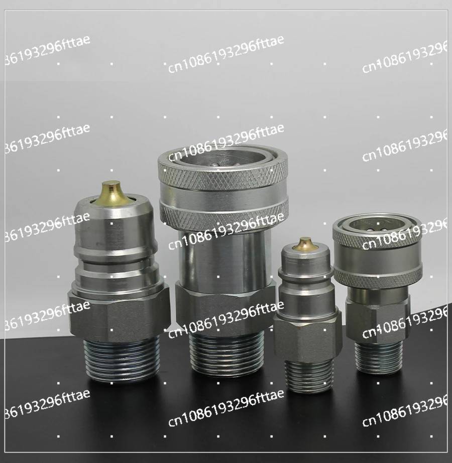 KSAM Double Self-sealing Hydraulic Quick Connector High Pressure Hydraulic Quick Connector Self-locking ISO7241-A Outer Wire