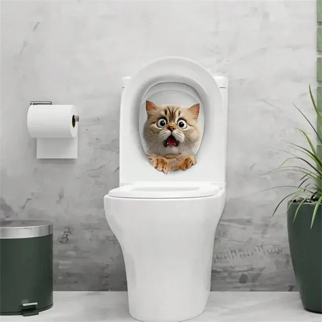 1Pc Water Resistant Toilet Lid Sticker 2