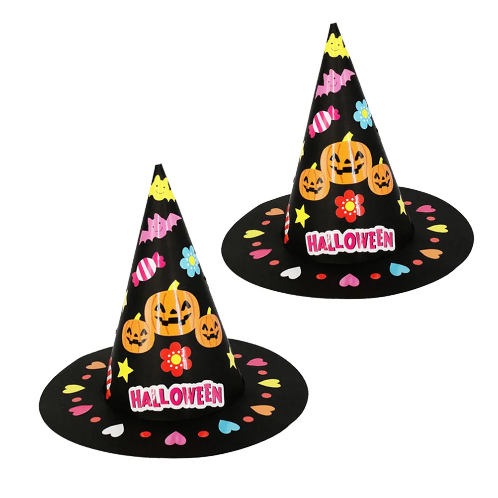 Alasum Hat Set 2pcs Halloween Craft Kit for Kids Boys Girls Party Handmade Accessory