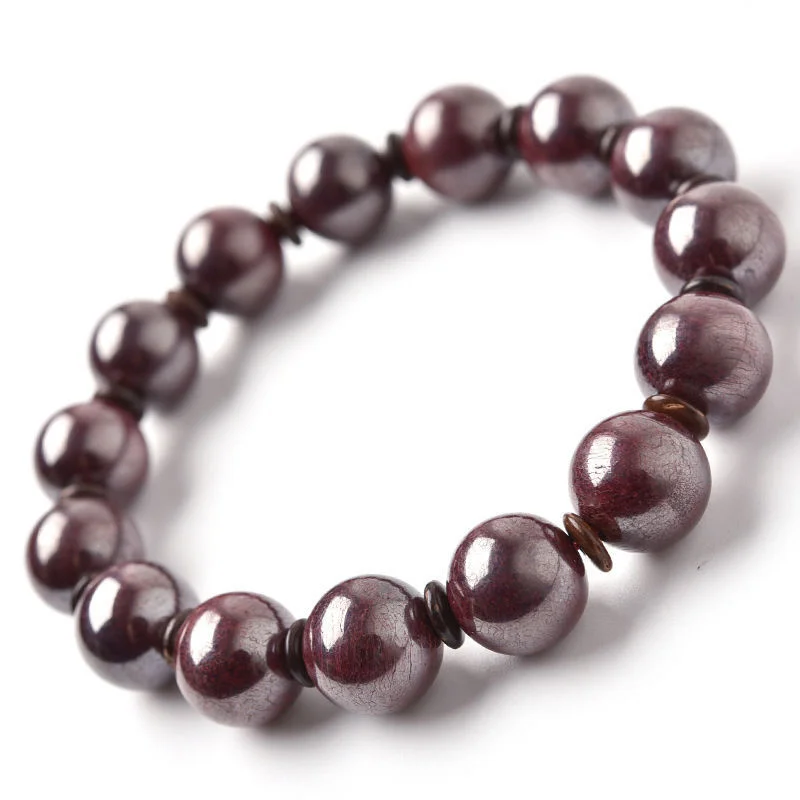 Collected Natural High-content Cinnabar Raw Ore Bracelet Raw Stone Bracelet Beads Loose Beads Bracelet for Men and Women