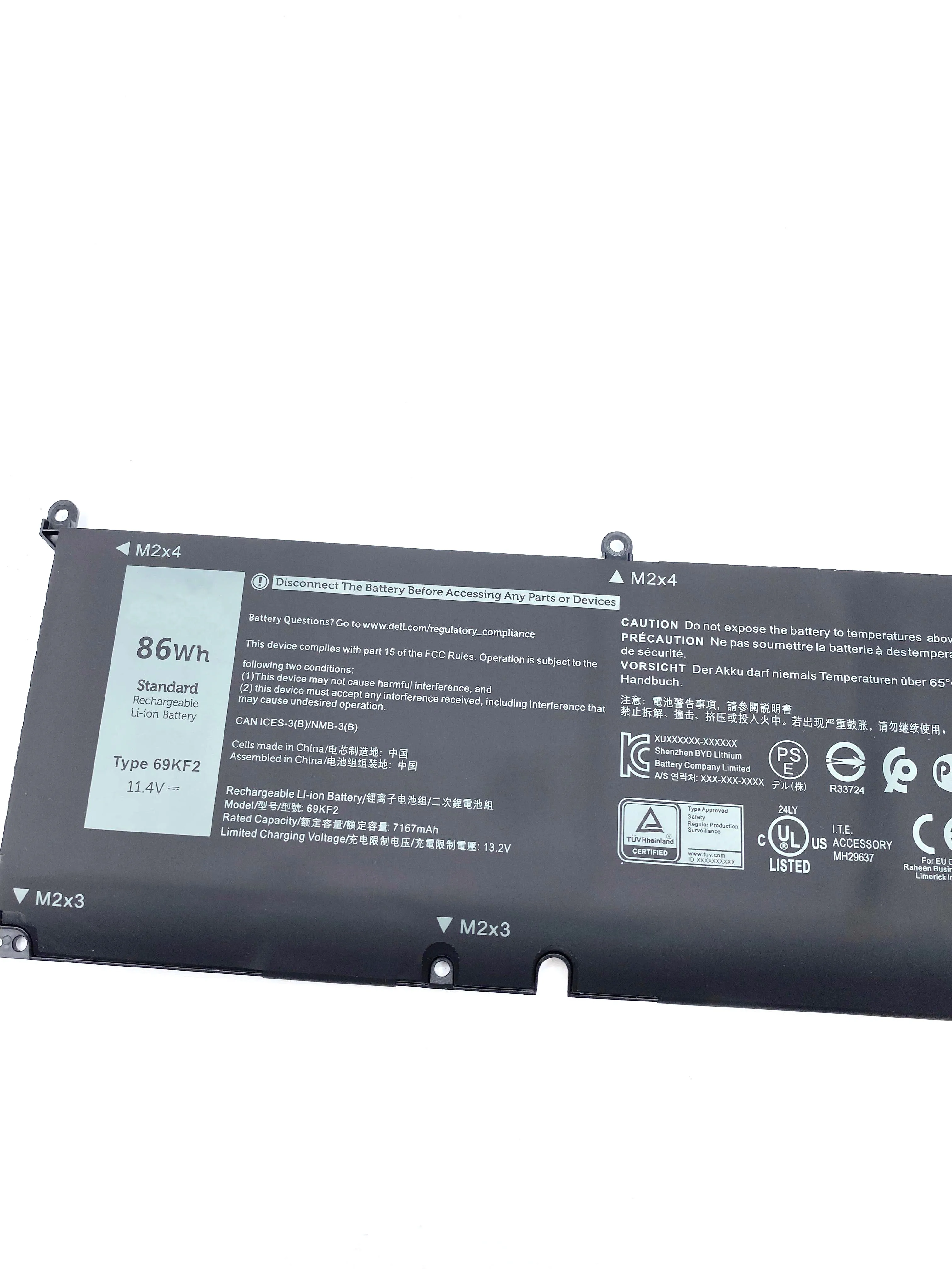 

69KF2 Аккумулятор для ноутбука Dell Precision 5550 5560 G15 5510 5511 5520 5515 5521 G7 15 7500 P91F M15 M17 R3/R4 8FCTC 70N2F M59JH