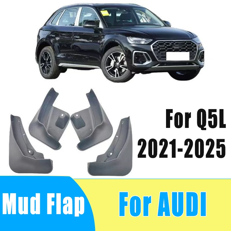 

4pcs Automotive Tire Mudguard Waterproof Prevent Mud Splashing Car Mud Flap Fender Trim Accessories For Audi Q5L 2021-2025 2024