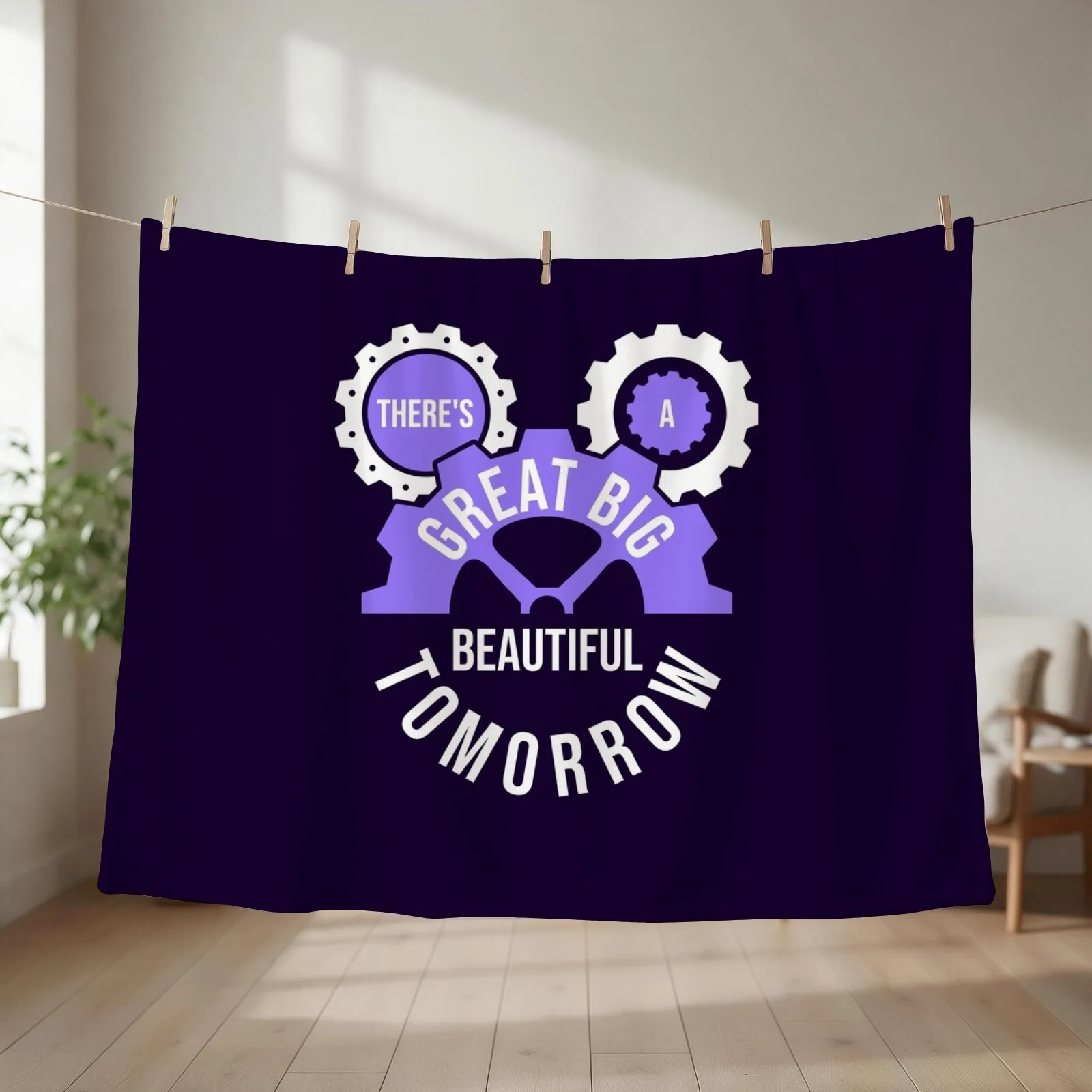 There's a Great Big Beautiful Tomorrow Throw Blanket Softest Polar Travel Multi-Purpose Blankets
