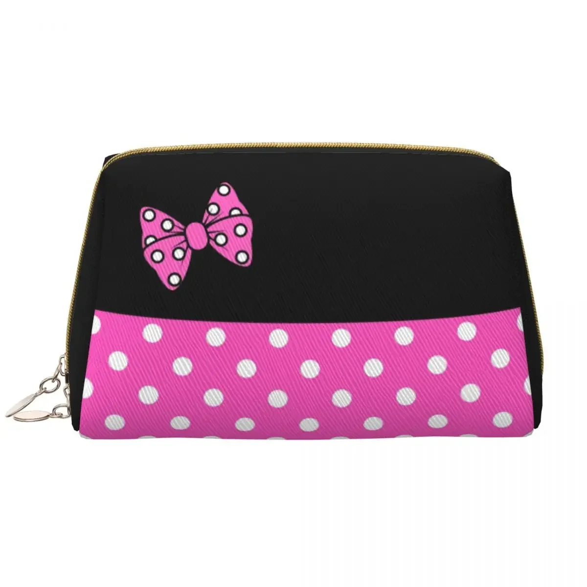 

Travel Pink Polkadots Minnie Toiletry Bag Fashion Polka Dot Bow Cosmetic Makeup Organizer Women Beauty Storage Dopp Kit Box