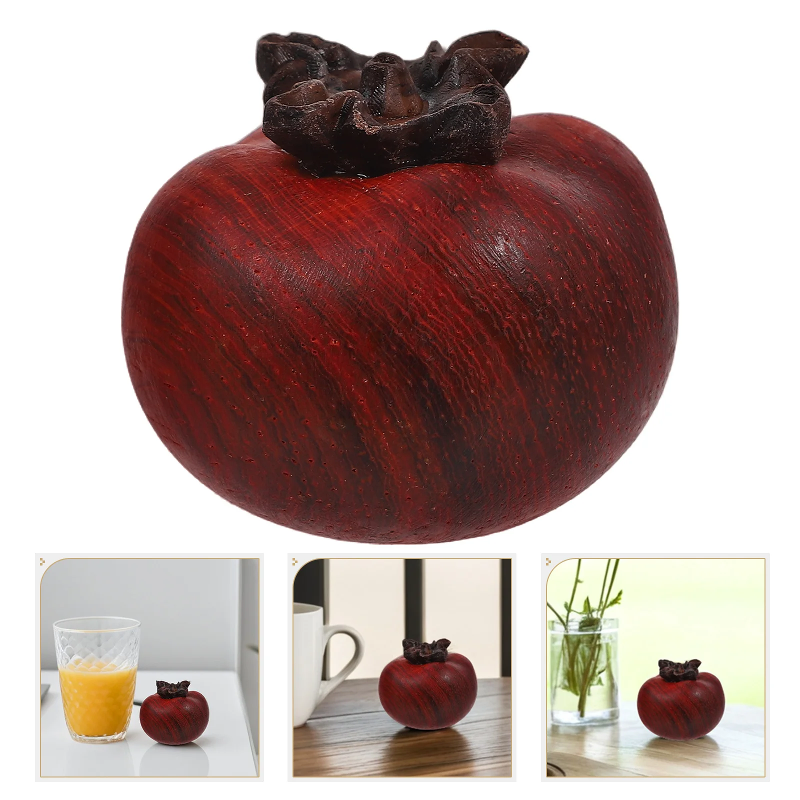 

Wooden Fruit Carving Handheld Ornament Exquisite Natural Solid Wood Craft for Home Kitchen Decor Shelf Display Decoration