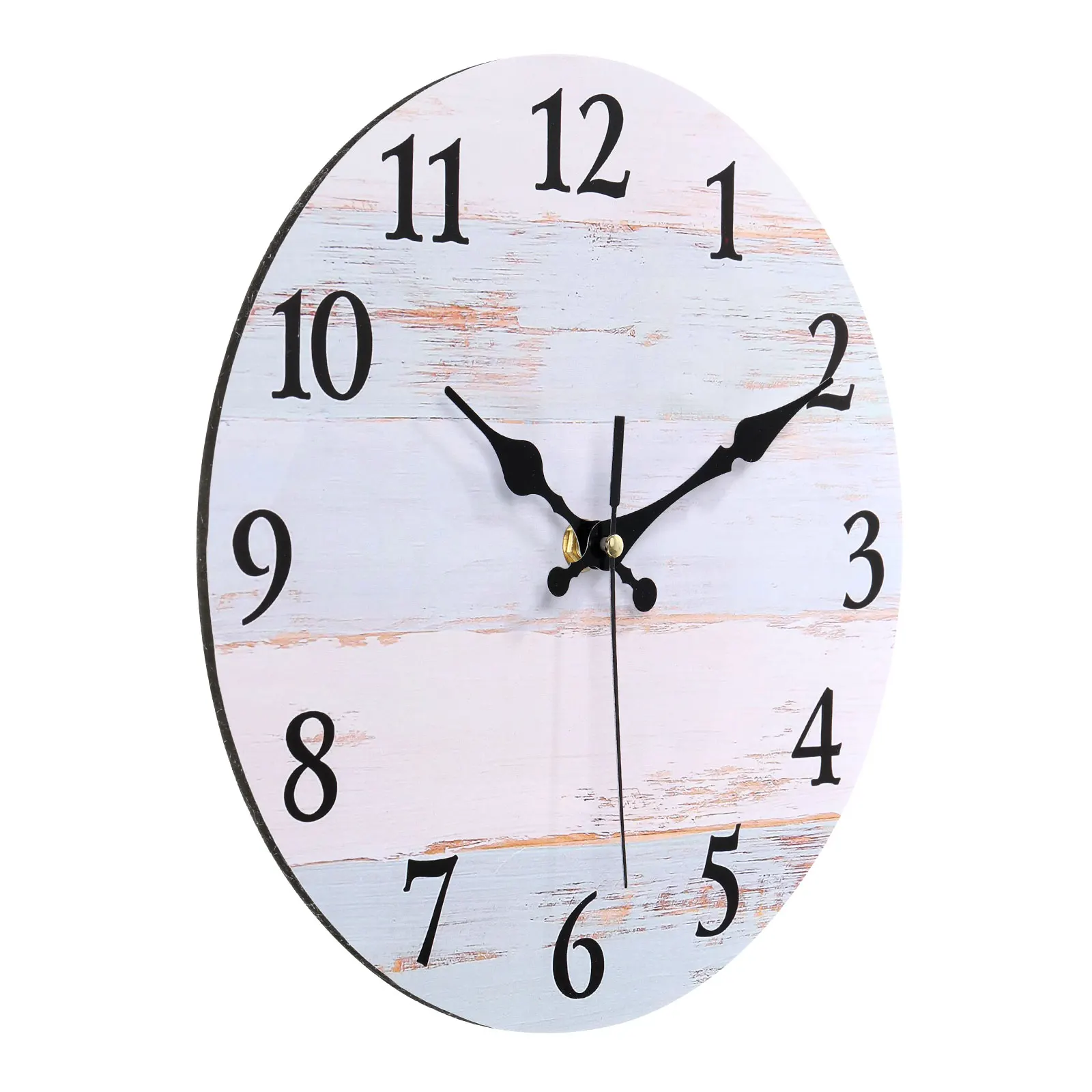 

10 Inch Wooden Wall Clock Quartz Silent Non-Ticking Round Wall Clocks Retro Decoration For Home Living Room Bedroom Bathroom