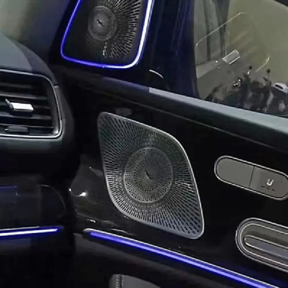 For Mercedes Benz GLE/GLS-class W167 Horn Audio Trim Glow Cover X167 Car Door Midrange Speaker Cover with Ambient Lights