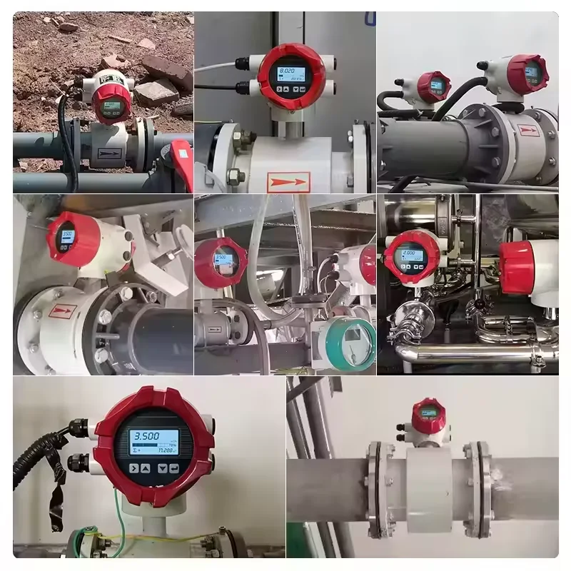High Accuracy Impulse Electromagnetic Flow Meter for Water Oil Slurry Customizable OEM Instrument Flowmeter
