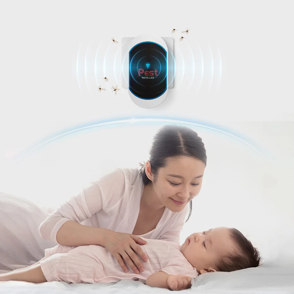 Ultrasonic Pest Repeller Electronic Pest Repeller No Noise Plug-in Insect Repeller Pest Control Device for Bat Mosquito