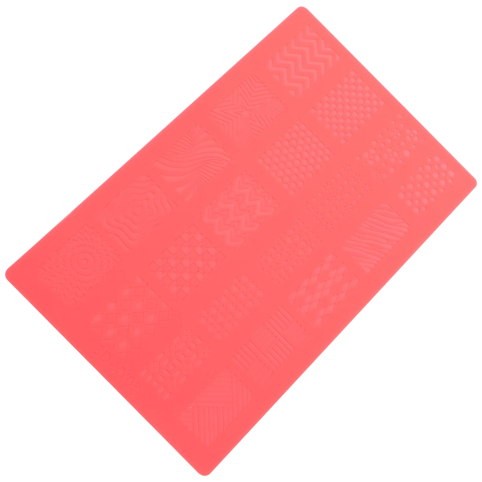 1개 엠보싱 프린트 DIY 플레이트 3D 매니큐어 몰드 아트 스탬핑 플레이트 3D 네일 아트 액세서리 플레이트 네일 용품