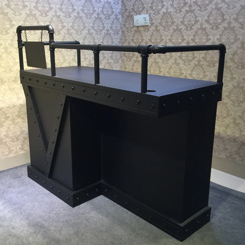 Iron checkout page Bar Clothing Store Counter Hotel Information Desk ReceptioDesk Company FrontDesk Drawer Commercial