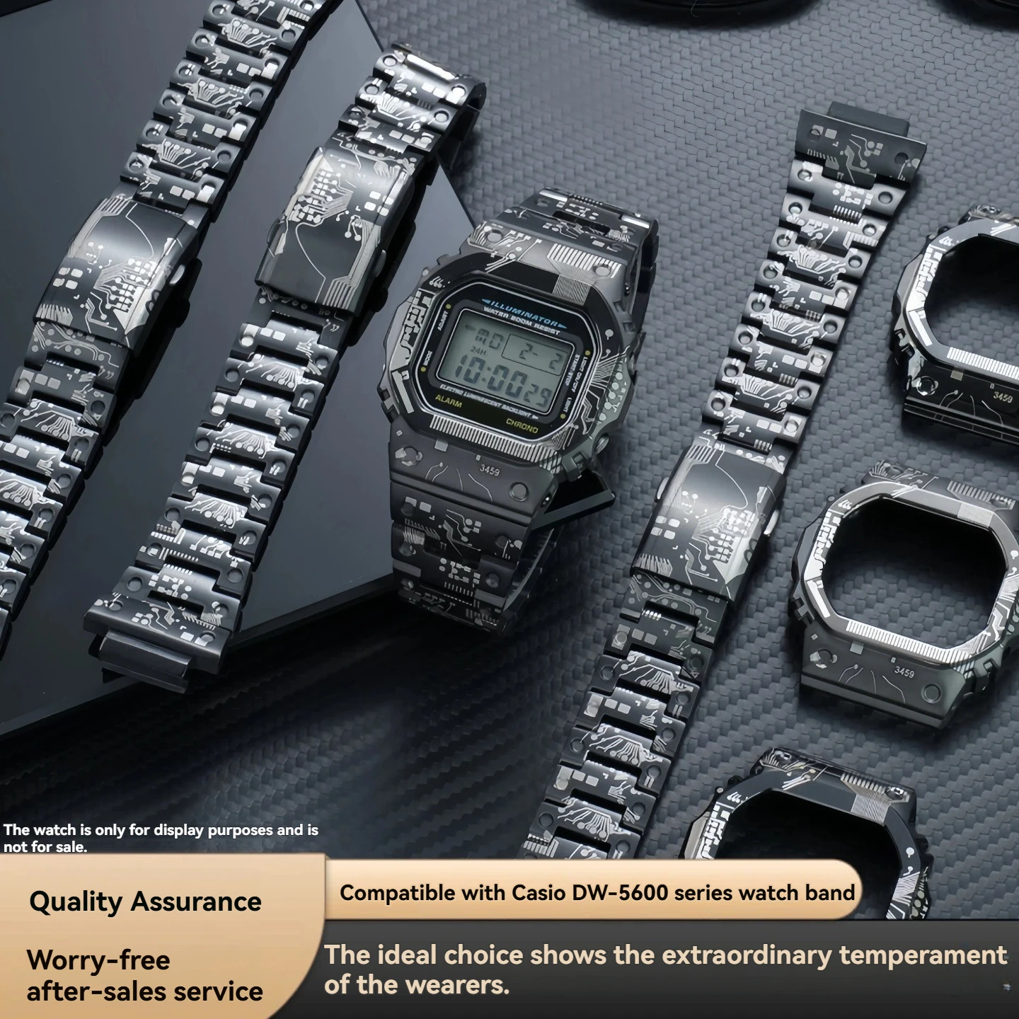 

Для часов Casio DW5600, GW-B5600, GW-M5610: модифицированный корпус из нержавеющей стали, ремешок, аксессуары, набор из титанового сплава.