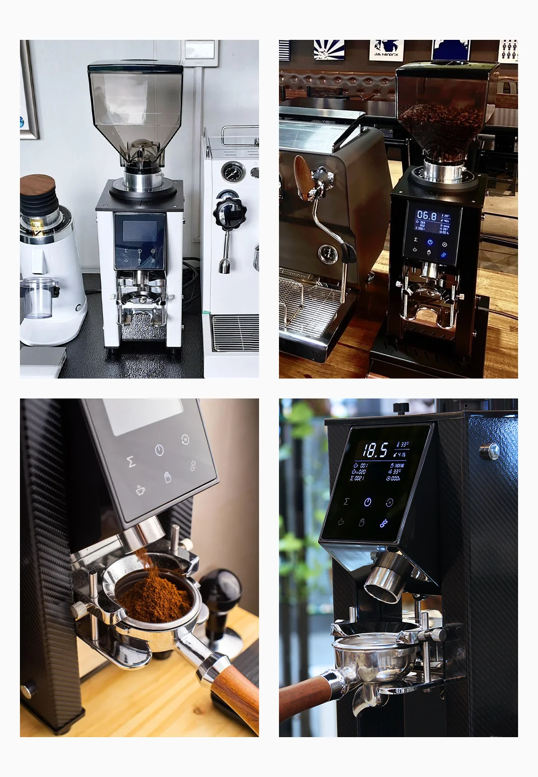 Commercial High-Power Motor Coffee Grinder ZF64P 1Kg Bean Hopper for Hotels Low Retention Factory Wholesale