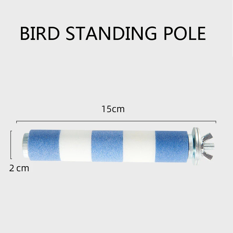 Parrot Claw Grinding Stick Bird Standing Stick Parrot Standing Stand Toy Training Frosted Armor Grinding Tool Stainless Steel Bi