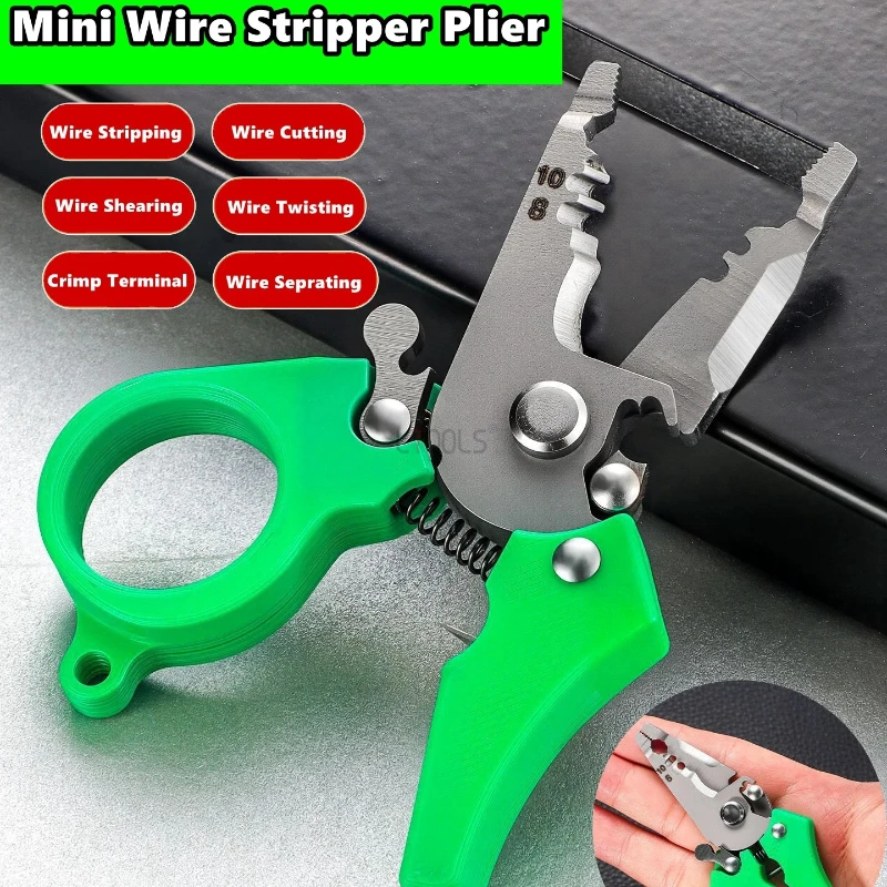 

Mini Portable Pliers Pocket Multifunctional Aluminum Fishing Pliers with Safety Lock Line Cutter Wire Stripper Electrician Tool