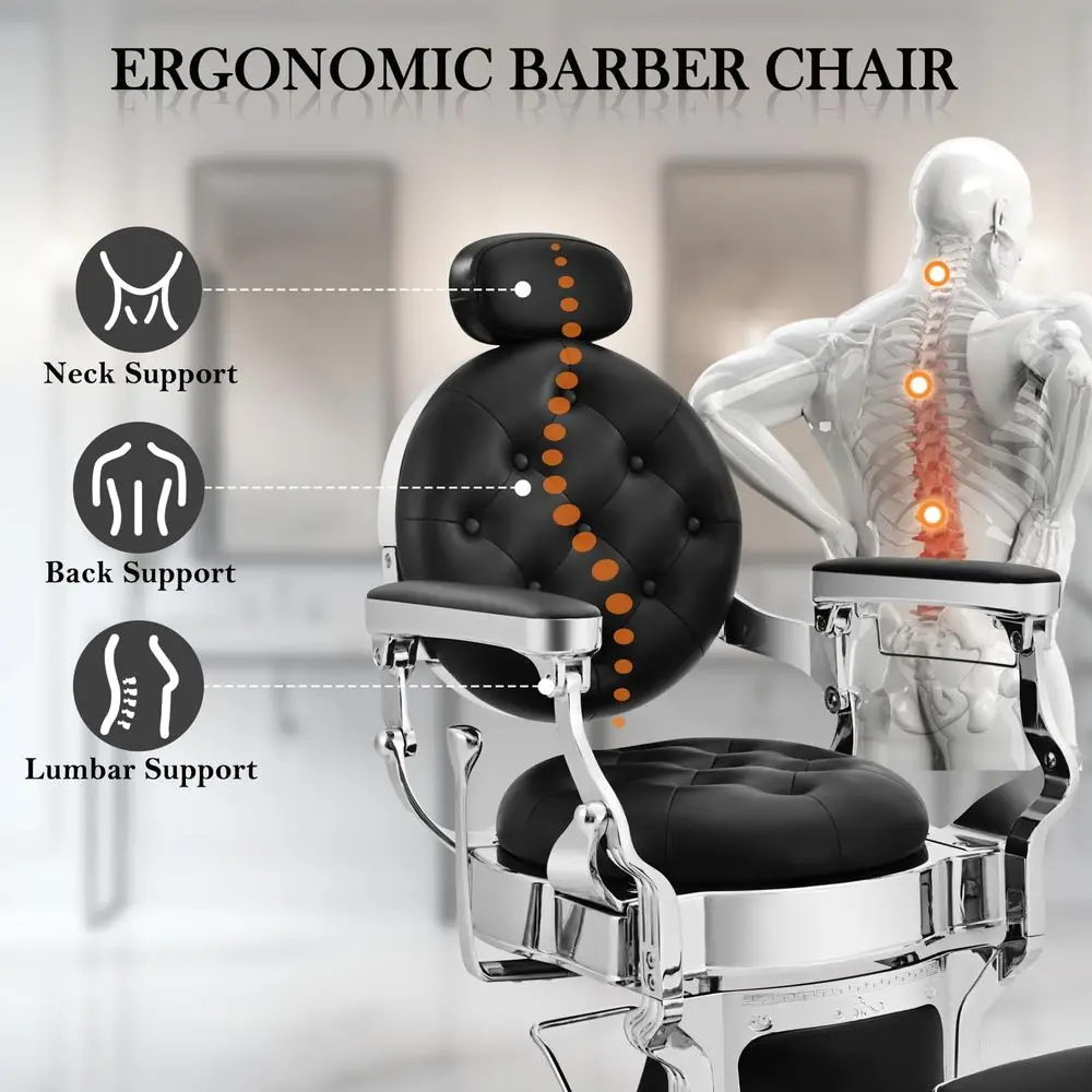 

Salon Chairs for Barbershop, Professional Salon Styling Chair for Hair Stylist with Heavy Duty Hydraulic, 360 Swivel Spa Beauty