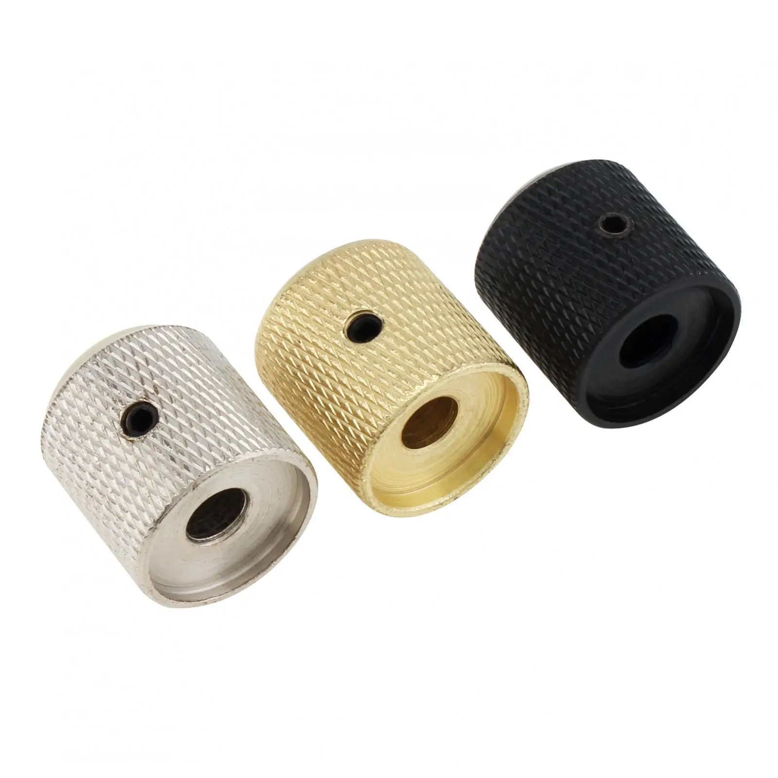 Metal Domed White Seashells Top Volume Tone Control Knob for Electric Guitar / Bass with Adjusting Wrench, Volume Button