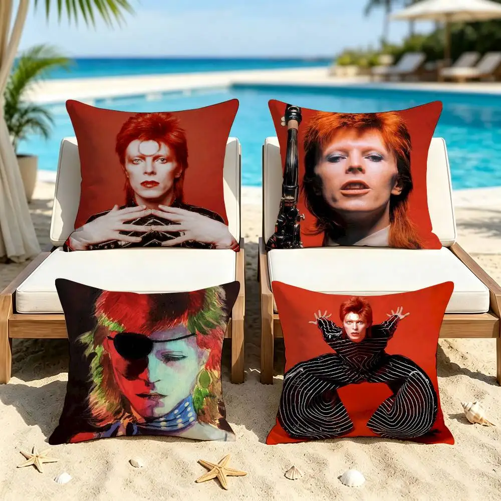 Singer D-David B-Bowies  Square Double-Sided Printed Pillow Case Sofa Cushion Cover Bedroom Bedside Decor
