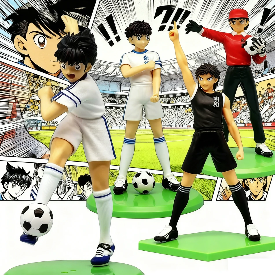 1-3pcs Captain Tsubasa Anime Figure Ozora Tsubasa Action Figures Hyuuga Kojirou/Wakabayashi Genzou Figurine Collection Model Toy