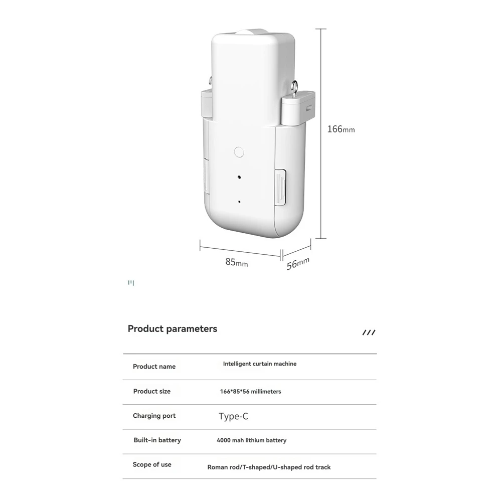 A95G WIFI Smart Electric Curtain Robot Timing Auto Opener Temperature Light Sensor Silent Timing