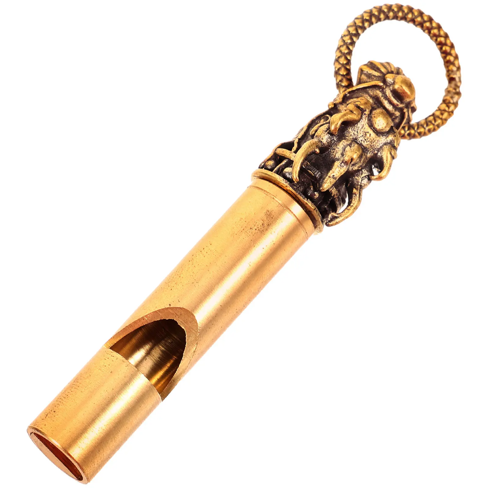 

Copper Whistle Dragon Animal Design Portable Decorative Emergency Whistle Loud Clear Sound for Sports Outdoor Survival Gear