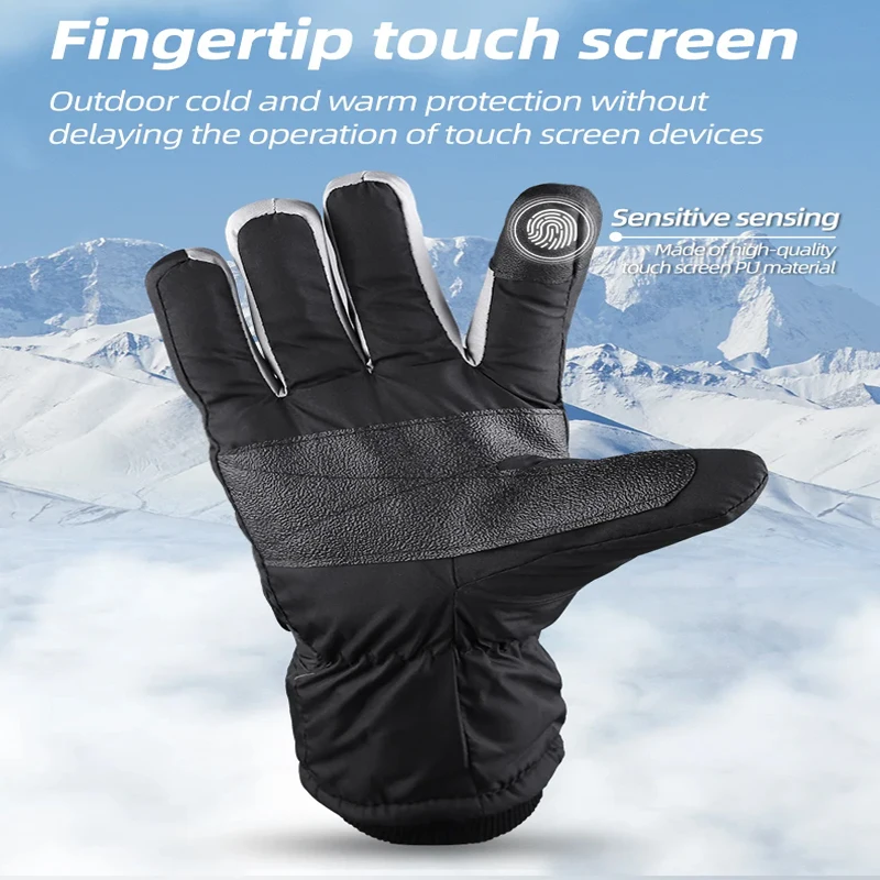 Guanti da sci invernali caldi per esterni Guanti da sci impermeabili Guanti touch screen spessi Guanti da equitazione sportivi Guanti da moto