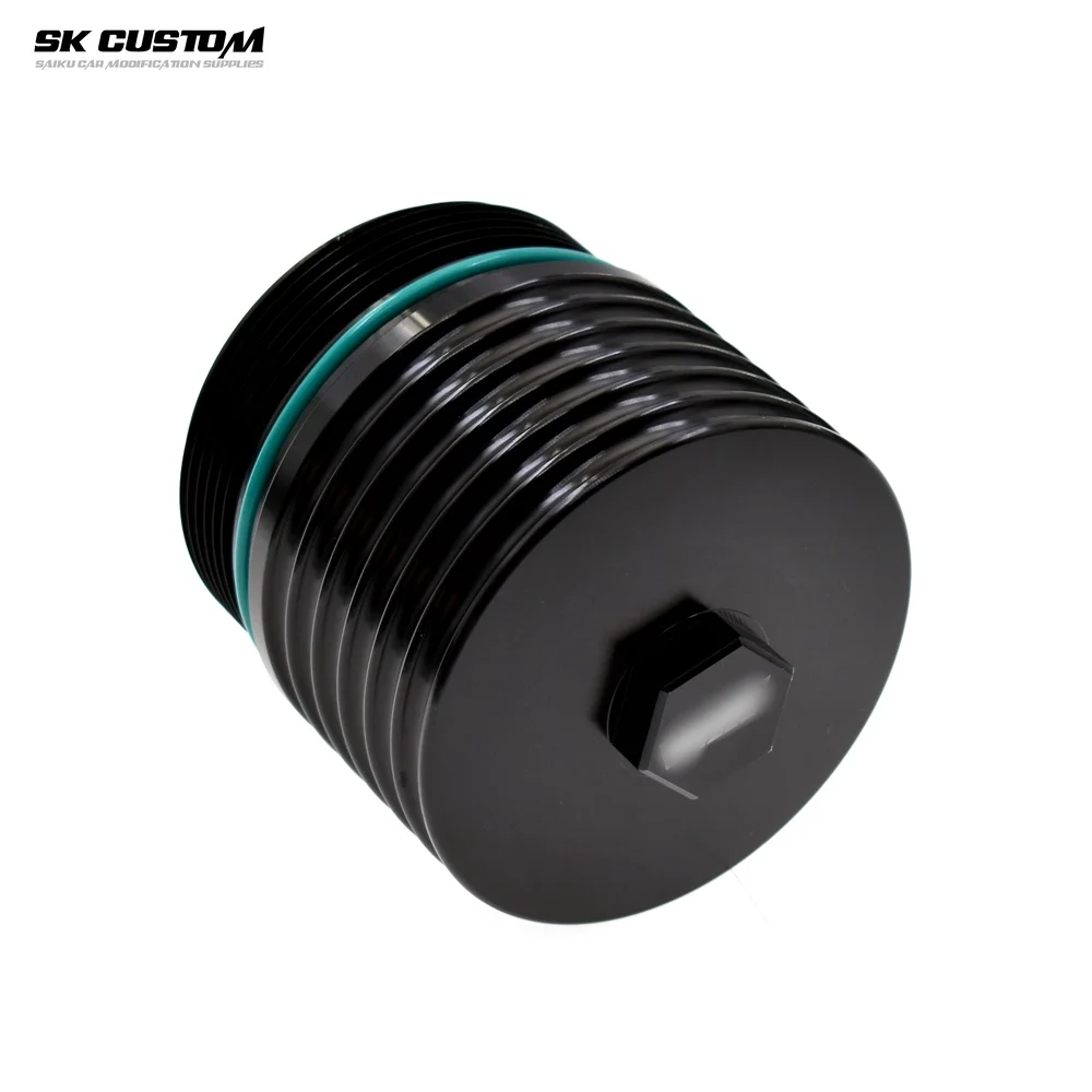 SK CUSTOM For BMW N62 N73 Oil Filter Shell Forged Aluminum Alloy Cover Engine Car Modification