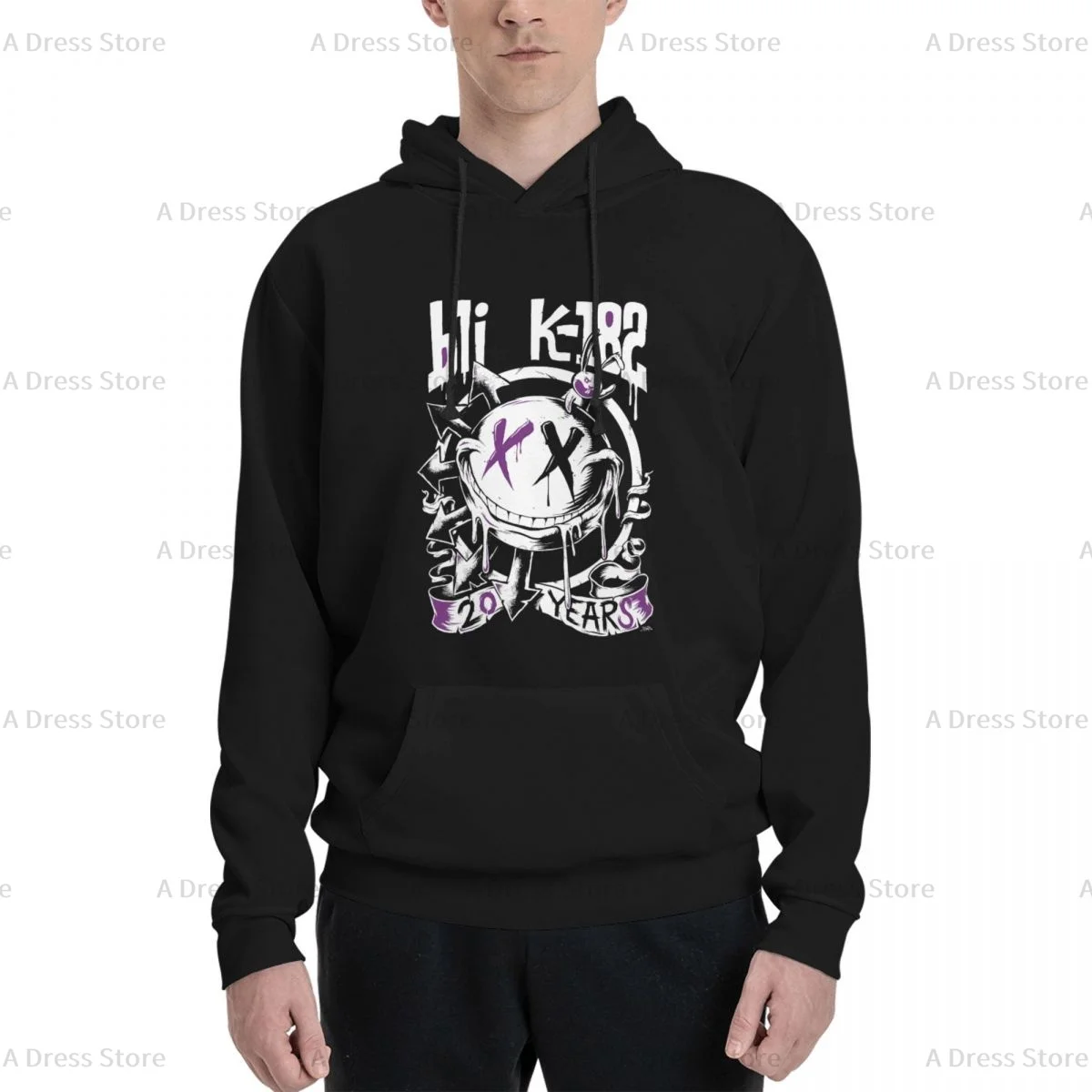 Blink 182 One More Time Polyester Two sided Hot stamping printing Men's Sweater,Unisex Vintage Pullover Hooded