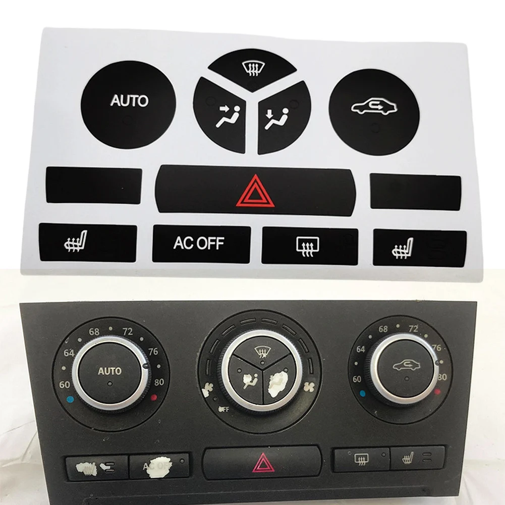 Button Repair Decal Sticker Fits For Saab 9 3 Climate Control Buttons Fit Years 2007 2008 2009 2010 2011 2012 2013 2014