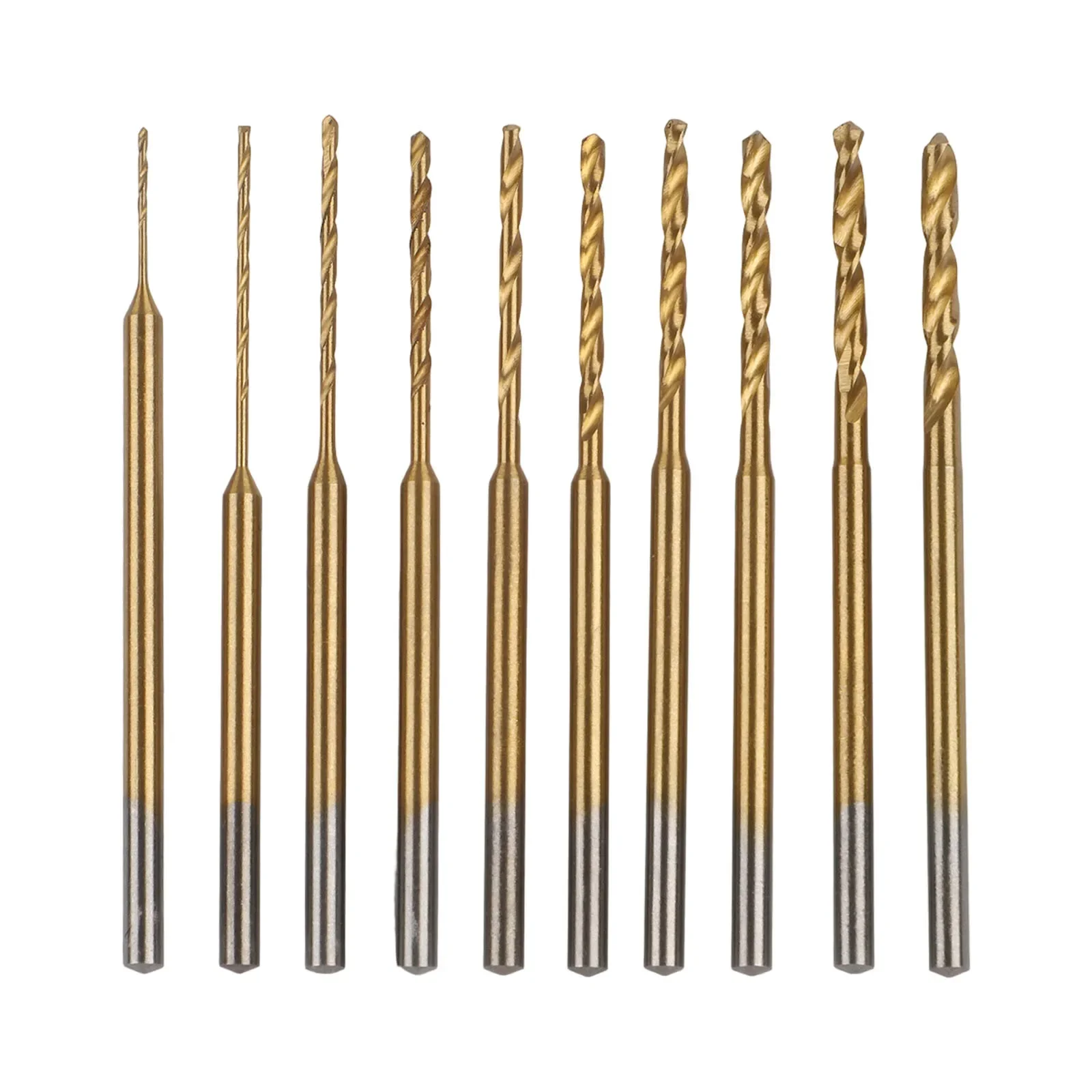 Crafting 0.6mm 0.8mm 1mm 1.2mm 1.4mm 1.5mm 1.6mm 1.8mm 2.0mm 2.2mm HSS Drill Bits 10 Pieces Set High-Speed Steel For Jewelry