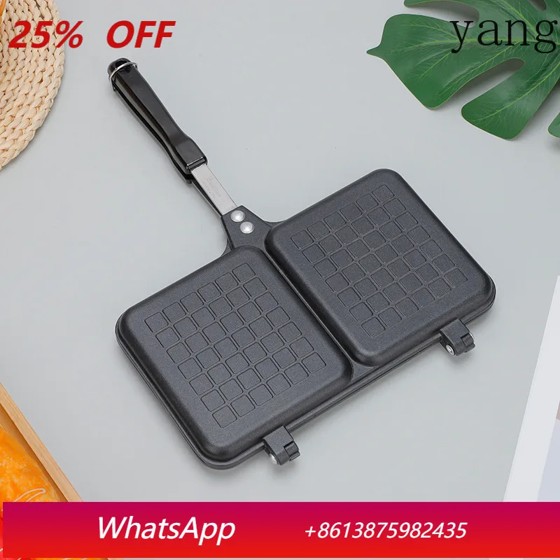 LMM non-stick breakfast toast bread baking pan double-sided frying pan household non-stick frying pan