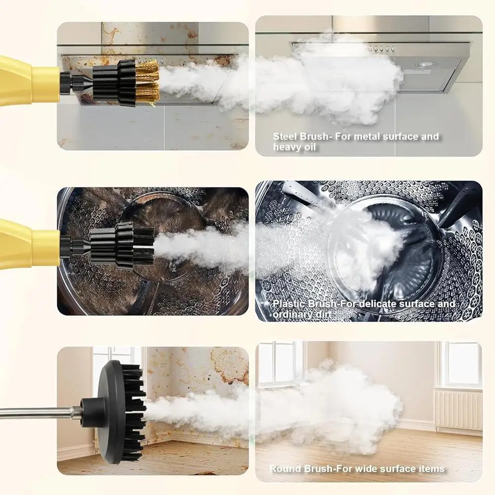 2500W 휴대용 스팀 청소기 고압 휴대용 스팀 청소 도구 1200ml 물 탱크 빠른 가열 친환경