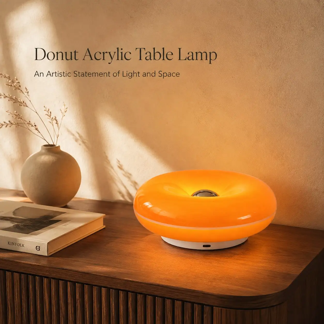 Wireless Donut Wall Lamp, Warm Light Ambiance, Rechargeable And Adjustable Brightness. Suitable For College Student Bedroom And Home Dining Room Decoration, Perfect Halloween, Christmas, And Birthday Gift For Boys And Girls