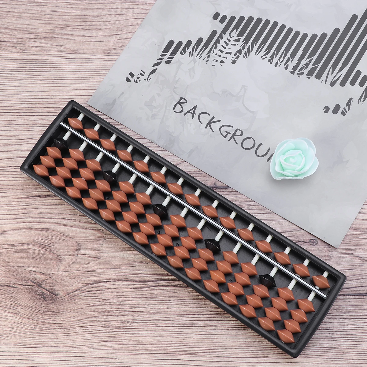 플라스틱 주판 15 자리 수학 학습 보조 어린이 계산 도구 산술 장난감 교육 학교 대나무 막대 구슬