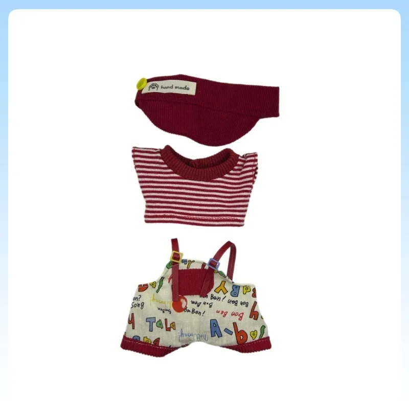 

Одежда для куклы Labubu 17 см, комплект в стиле хип-хоп, комплект уличной моды с узорами граффити, наряд в городском стиле красного цвета