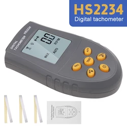 Portable Digital Laser Tachometer with Laser Manual/Automatic Measurement Speedometer LCD Display Digital Tachometer HS2234