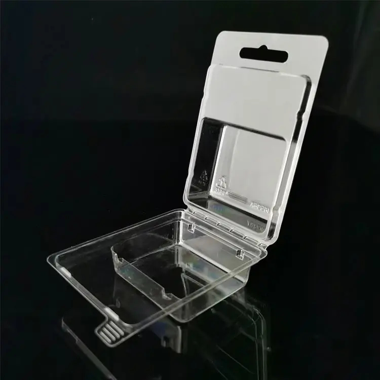 شفافة شفافة المواد المعاد تدويرها البلاستيك الحيوانات الأليفة نفطة البطلينوس قذيفة هدية صندوق عرض الصيد هوك الطعم بقعة #3