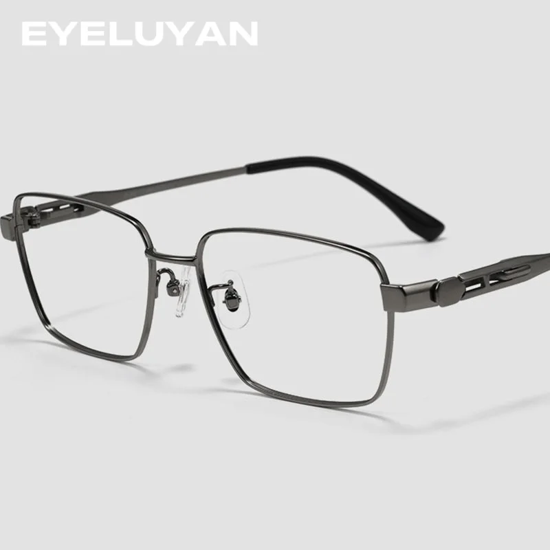 EYELUYAN Large Size Frame Pure Titanium Glasses Frame For Men Lightweight Optical Myopia Goggles Frames J87492