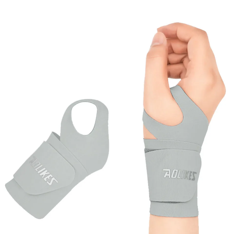 AOLIKES Ultradünne und weiche Handgelenkbandage für Männer und Frauen, verstellbare Handgelenkstütze für Basketball, Tennis, Badminton