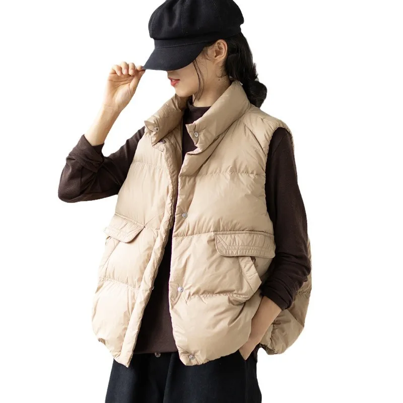 Dameskleding Donsjassen Wintertops Jas Vest Donsjack Eendendons Warm Vrije tijd Mode Nis Veelzijdig Mager