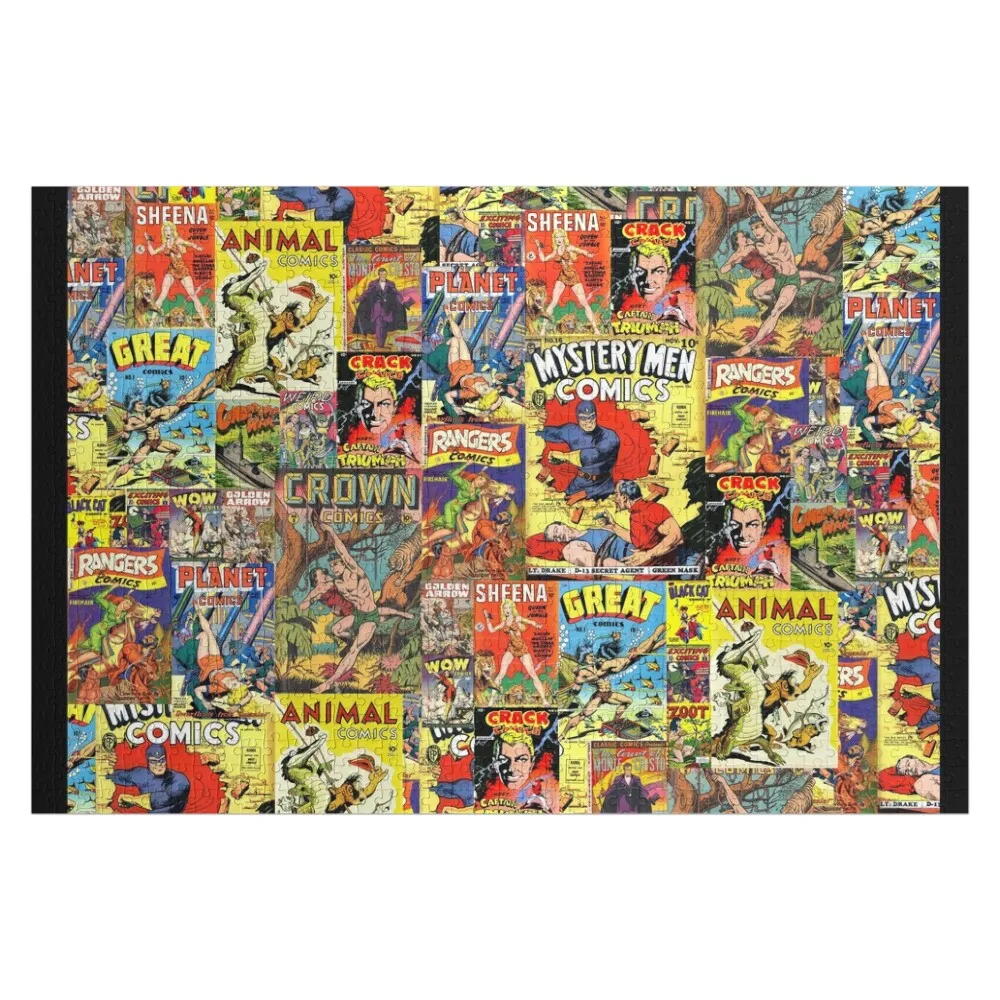 

Vintage Comic Covers Jigsaw Puzzle Personalized Wooden Name Novel Toys For Children 2022 Puzzle