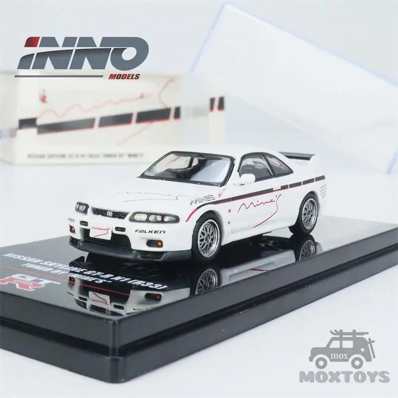 INNO 1:64 NISSAN SKYLINE GTR N1 R33 Tuned By MINE‘S White Diecast Model Car