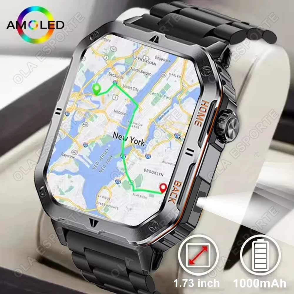 

Смарт-часы 2026 для мужчин: военные, с мониторингом здоровья, водонепроницаемость 3ATM, для активного отдыха, с функцией голосового вызова по Bluetooth, цифровые смарт-часы для мужчин, подарок