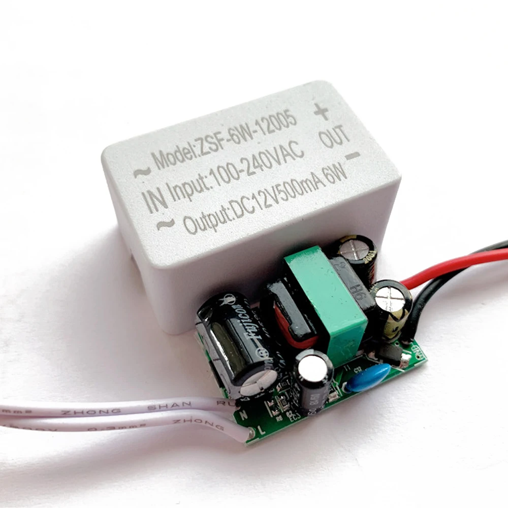 AC100-240V to DC12V LED Driver Constant Current Constant Voltage 6W Power Supply 500mA Low Voltage for Cabinet Lamp
