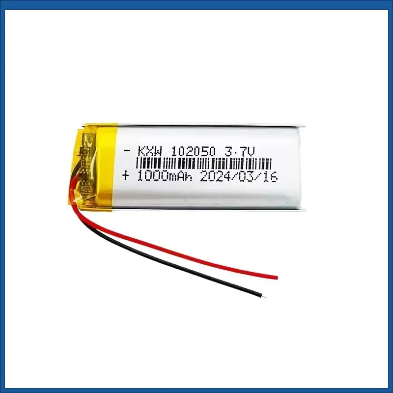 High-Quality 102050 3.7V 1000mAh Lipo Cells Lithium Polymer Rechargeable Battery for Beauty Instrument GPS LED Light