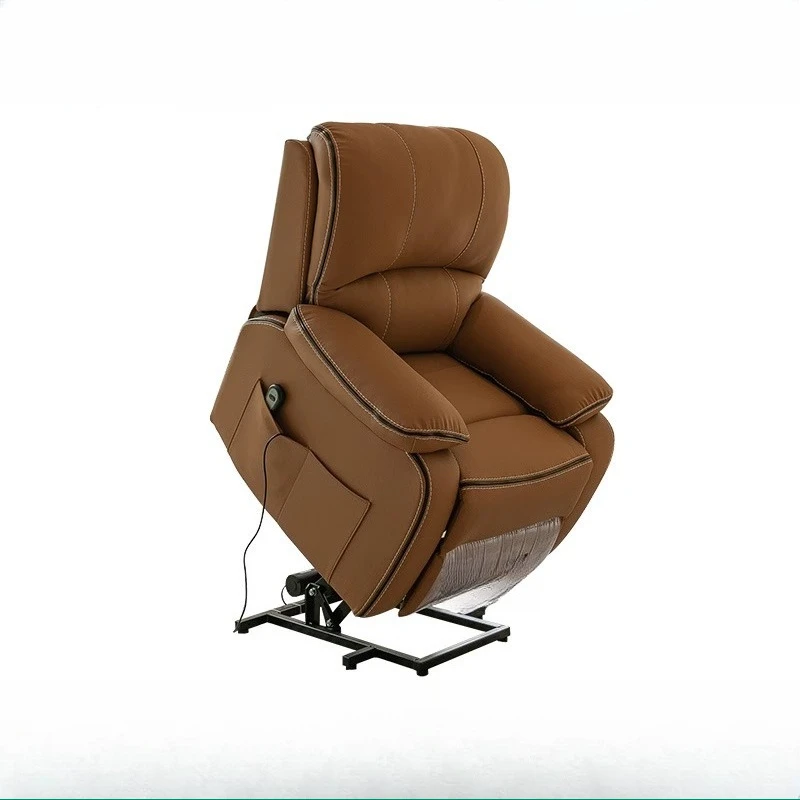 

leather multi-functional single person can be lifted and lowered to send parents to get up and help the recliner